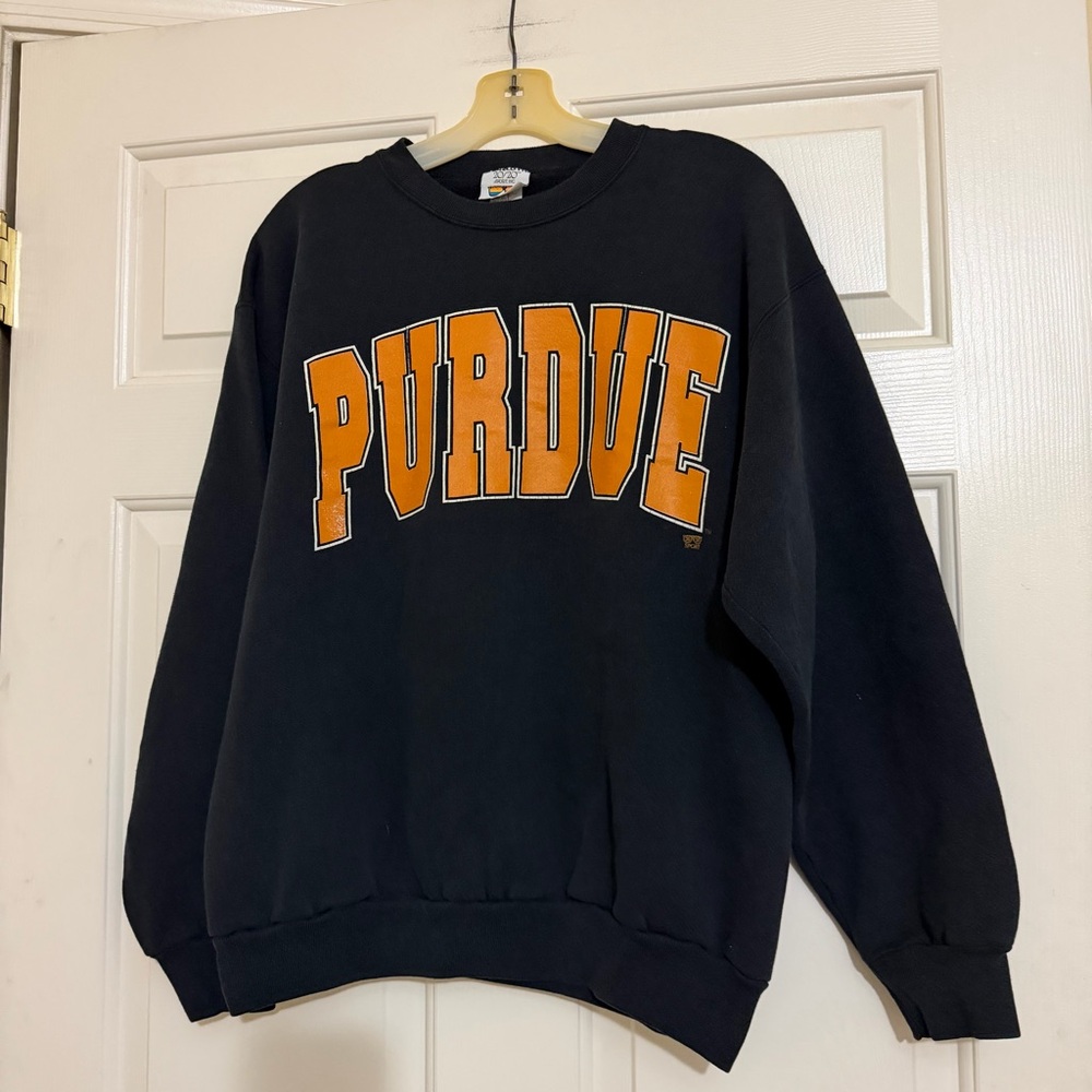 Vintage Purdue University Crewneck Spellout Sweatshirt 90s 20/20 Sport Large L